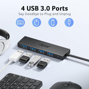 Acer 4-Port USB 3.0 Hub with Power Input