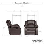 Lexicon Humphreys Brown Faux Leather Reclining Set