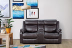 Lexicon 194840173595 Salerno Brown Reclining Loveseat
