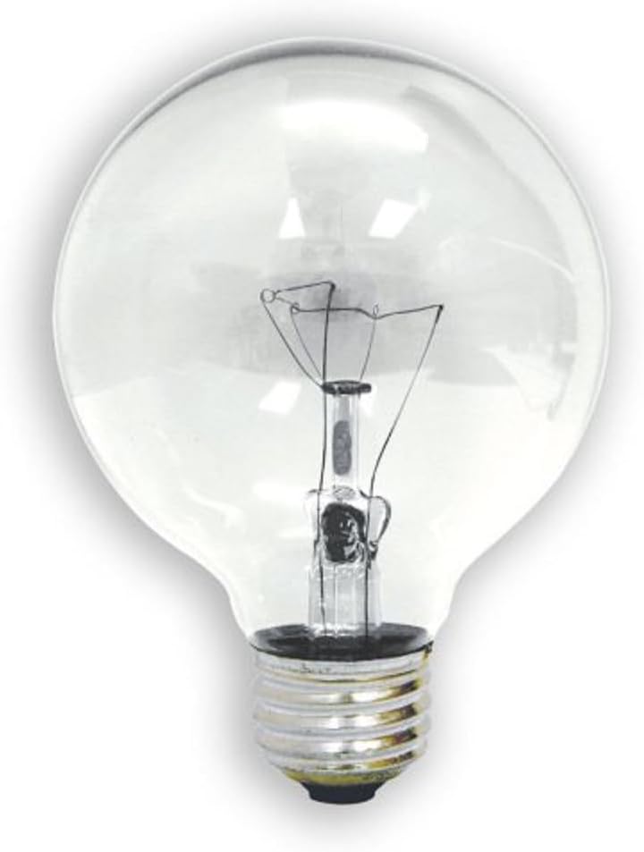 GE 26535 40-Watt G25 Crystal Clear Globe Bulbs — main product image