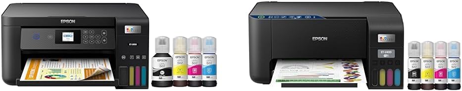 Epson EcoTank Wireless ET-2850 and ET-2400 All-in-One Printer Combo