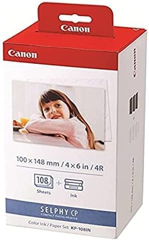 Canon KP-108IN Selphy Ink & Paper Set 4x6 108 Sheets