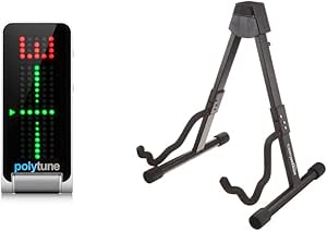 TC Electronic PolyTune Clip Guitar Tuner & Stand Bundle