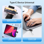 HAUXGOGO USB-C MicroSD Card Reader with Aluminum Housing