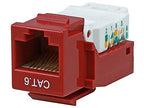Monoprice 101043 Cat6 RJ-45 Toolless Keystone Jack - Red