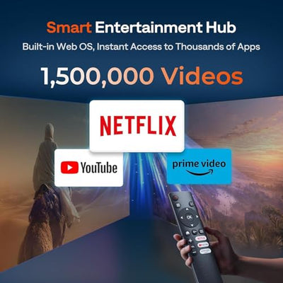 Boldever Mini Smart 1080P Video Projector with Built-in Apps