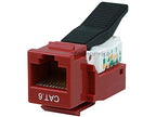 Monoprice 101043 Cat6 RJ-45 Toolless Keystone Jack - Red