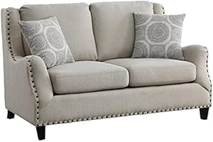 Lexicon Halton Textured Loveseat Beige Living Room