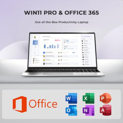 HILLSUSU 2026 15.6-Inch Windows 11 Pro Business Laptop