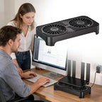 Generic WiFi Router Cooling Base with Anti-Slip Low-Noise Fan