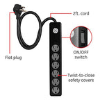 GE 54626 6-Outlet Surge Protector 2-Pack