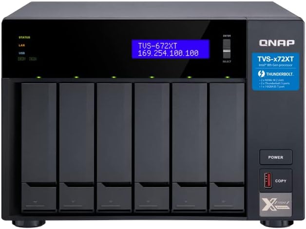 QNAP TVS-672XT: 6-Bay Thunderbolt 3 NAS with 10GbE — main product image