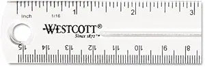 Westcott 6 Clear Ruler Standard Metric Scale — main product image