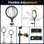 Bloveouphe 10-Inch Desktop Ring Light with Adjustable Stand