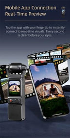 MOCENNO 4K Handheld Gimbal Camera with 6-Axis Stabilization