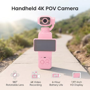 Diydeg Handheld POV Camera with 180° Rotating Lens