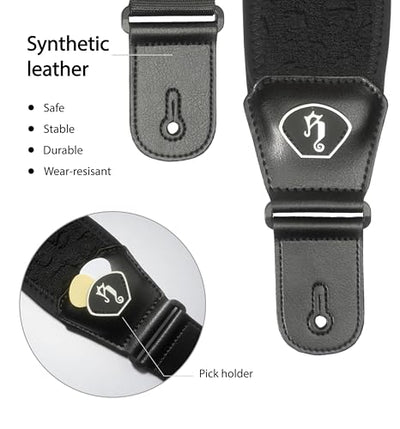 rockyou 3.2" Neoprene Guitar Strap with Pick Holder and Accessory Kit