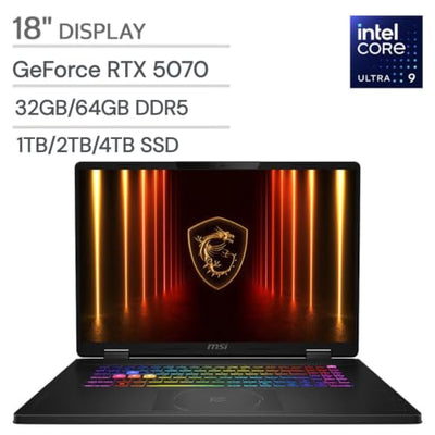 MSI Crosshair 18 HX AI 18-Inch RTX 5070 Gaming Laptop