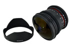 Rokinon RKHD8MV-S HD 8mm Fisheye Lens