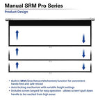 Elite Screens M100HSR-Pro 100-inch Manual Projector Screen