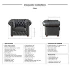 Lexicon 194840110002 Davisville 3-Piece Gray Living Room Set