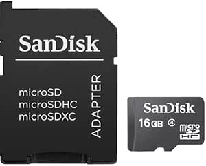 SanDisk 16GB MicroSDHC Card Bundle with SD Adapter — main product image
