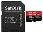 SanDisk 512GB-TF-Extreme Pro Micro SD Card + Reader