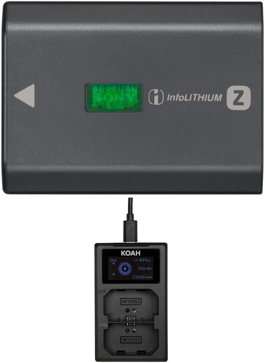 Sony NP FZ100 Battery Bundle with USB-C Dual Charger