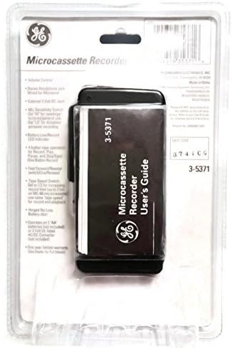 GE 3-5371 Microcassette Recorder Portable