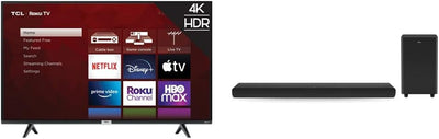 TCL 43S435 43-Inch 4K Roku Smart TV & Soundbar