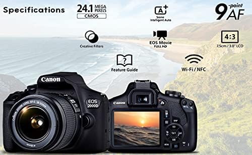 Canon 2727C002AA EOS Rebel T7 DSLR Bundle