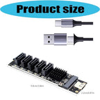 Kfwfuaee USB-A and Type-C to 5-Port SATA 3.0 Adapter Card