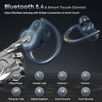 TRAUSI Wireless Sport Earbuds with Secure Ear Hooks