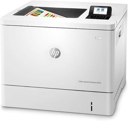 HP 7ZU81A#BGJ Color LaserJet M554dn Duplex Printer White