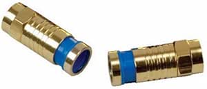 RCA VHC14512N RG6 Quad Shield Compression Connectors - 12 Pack