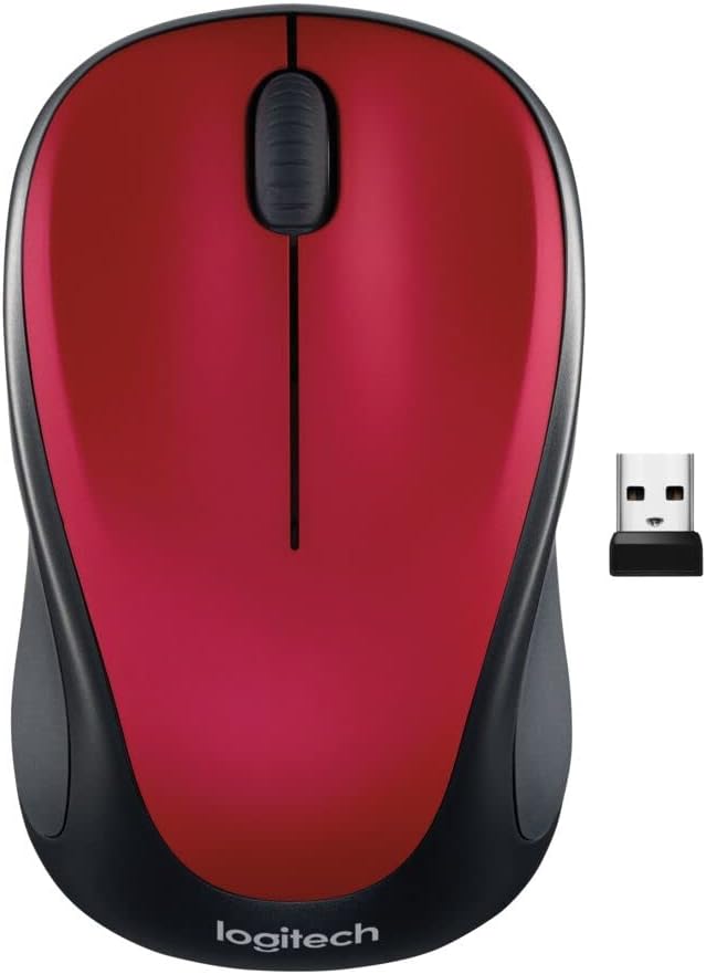 Logitech 910-002893 M317 Wireless Mouse Red USB Receiver — main product image