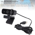Yoidesu 4K Webcam with Dual Noise-Cancelling Mics and Remote