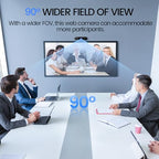 EMEET C960 1080P Webcam with Microphone, 2 Mics, 90° FOV, USB Type-A & A-to-C Adapter, Fixed Focus, Plug&Play Computer Camera for Zoom/Teams/Facetime/YouTube/Google Meet/Switch 2 Camera, 2025 Version