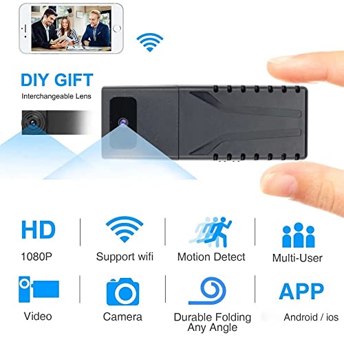 NJJOWRQ 720P Mini WiFi IP Camera with Remote Viewing — main product image