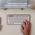 Logitech K380 Pebble Multi-Device Bluetooth Keyboard Sand