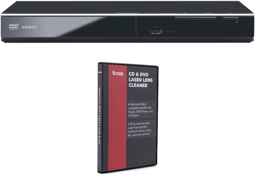 Panasonic DVD-S700 1080p Up-Convert DVD Player Lens Cleaner Bundle