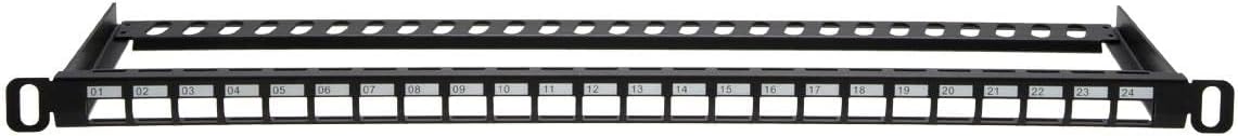 Monoprice 143543 24-Port Blank Keystone UTP Patch Panel