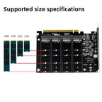 TukeSM PCIe x16 to Quad NVMe M.2 SSD Expansion Adapter Card