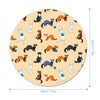 EDENSOWES Round Fabric Mousepad with Non-Slip Rubber Base