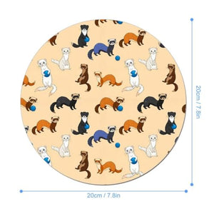 EDENSOWES Round Fabric Mousepad with Non-Slip Rubber Base
