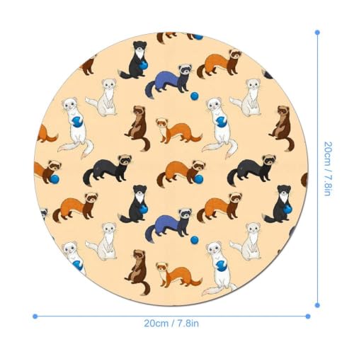 EDENSOWES Round Fabric Mousepad with Non-Slip Rubber Base — main product image