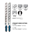 Spyder 300065 12PC Jigsaw Blade Set Wood Metal