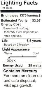 GE 87461 Reveal CFL 25W Soft White 3-Pack