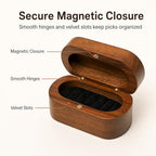 yinyess Wooden Guitar Pick Case with 10-Pick Assortment