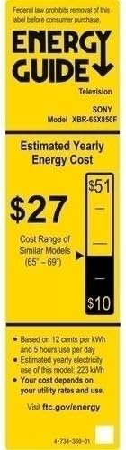 Sony XBR-65X850G 65-Inch 4K Ultra HD HDR Smart TV (Renewed)